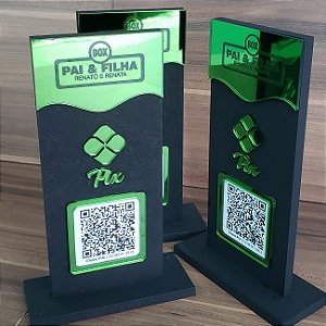 Placa QR Code Modelo Quadrada com 1 código