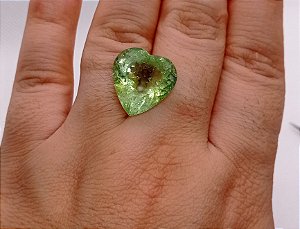 Turmalina Verde Coração 17,5x18 mm