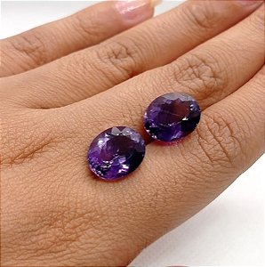 Ametista Facetada Oval Par