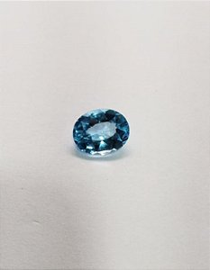 Topázio Azul Oval Facetado 12x15mm