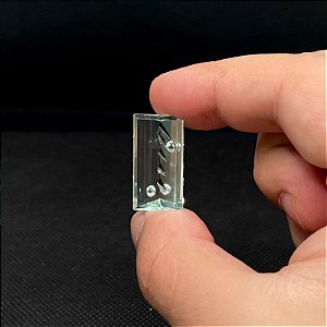 Água Marinha Desenhada Retangular 13x25mm