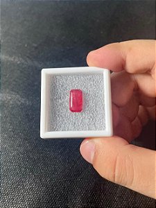 Rodonita Facetada Retangular 8x13,5mm