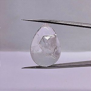 Quartzo Diverso Cristal Negativo Cabochão Gota 25,5x17,5