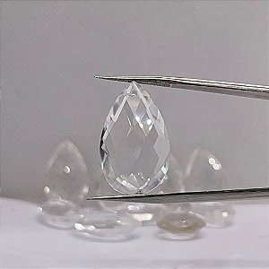Quartzo Diverso Cristal Facetado Furado