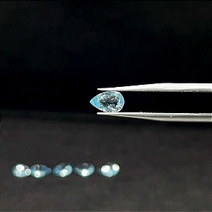 Água Marinha Facetada Gota Lote 6 Pedras 5x8mm