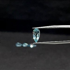 Água Marinha Facetada Gota Lote 4 Pedras 5x10 mm