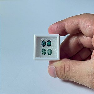 Turmalina Azul Oval Pares 5x7 mm