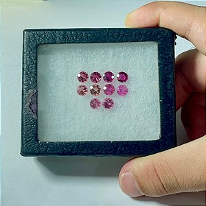 Turmalina Redonda Rosa 10 pedras 6mm