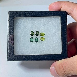 Turmalina Verde Oval 5x7 mm Degradê