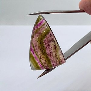 Turmalina Melancia Cabochão Forma Livre 19x30