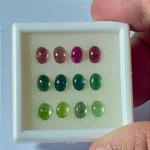Turmalina Cabochão Oval Lote 4x6 mm