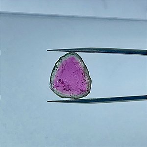 Turmalina Melancia Placa 14,5x16,5 mm