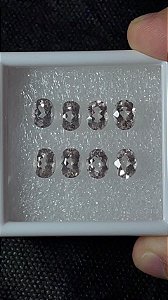 Morganita Facetada Oval Lote 8 Pedras 6x8