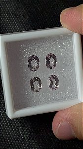 Morganita Facetada Oval Lote 4 Pedras 6x8