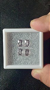 Morganita Facetada Lap. Antique Lote 4 Pedras 5x7