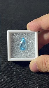 Topázio Azul Facetado Gota 9x17