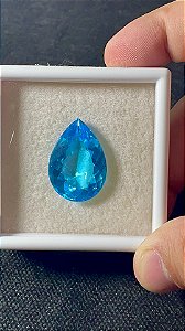 Topázio Azul Facetado Gota 19x27