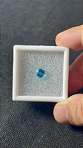 Topázio Azul Facetado Redondo 7,5mm
