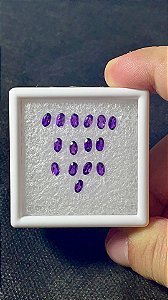 Ametista Facetada Oval Lote 15 Pedras 3x5