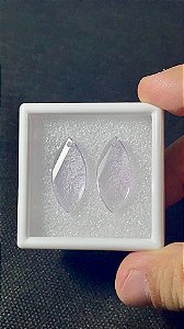 Ametista Lavanda Facetada Folhas Par 12x26