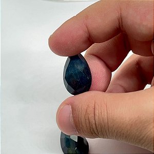Quartzo Diverso Olho De Falcão Facetado Gota Par