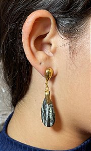 Brinco Banhado a ouro 18k de Serpentina