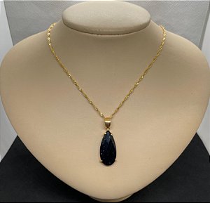 Pingente Banhado à ouro 18K de Pedra Estrela