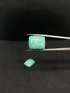 Amazonita  Verde Cabochão Retangular Par