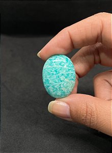 Amazonita Cabochão Oval Verde 22x29 mm