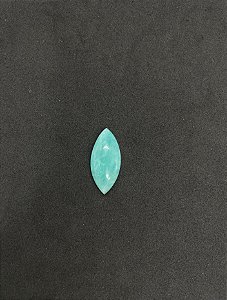 Amazonita  Cabochão Verde Navete 13x28 mm