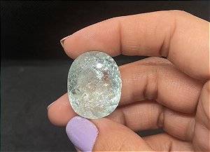 Água Marinha Facetada Oval 27x21mm