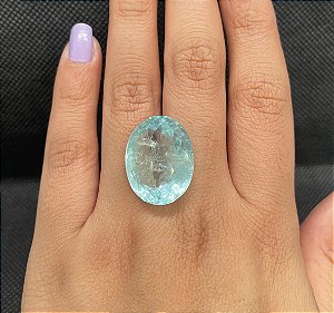 Água Marinha Oval Facetada 17,5x22,5