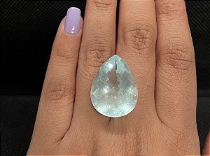 Água Marinha Facetada Gota 18,5X25,5mm