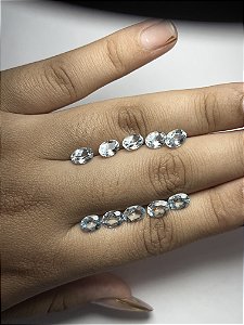 Água Marinha Facetada Retangular 6x8mm