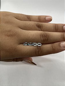 Água Marinha Facetada Retangular Calibrada 4x6mm