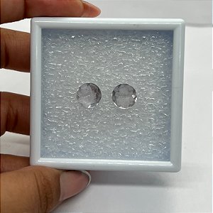 Ametista Facetada Rosé de France Redonda Par 10mm