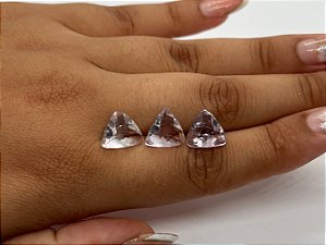 Ametista Facetada Briolet Trilhon Trio 11mm