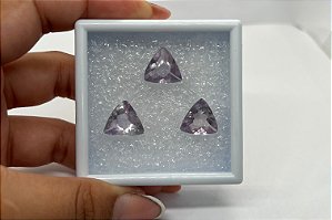 Ametista Facetada Briolet Trilhon Trio 14mm