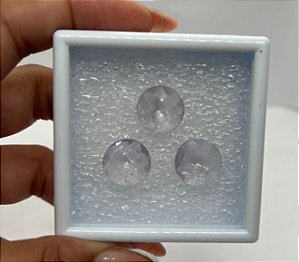 Ametista Rosé de France Briolet Trio Redondo 14mm