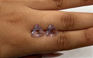 Ametista Facetada Trillion Par 10,9 mm