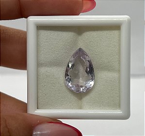 Ametista Facetada Rosé de France Gota 11,5x 17,6 mm