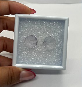 Ametista Facetada Rosé de France Redonda Par 15 mm