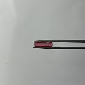 Rodonita facetada retangular 4 x 14 mm