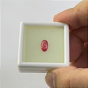 Rodonita Facetada Oval 5,5 x 10 mm