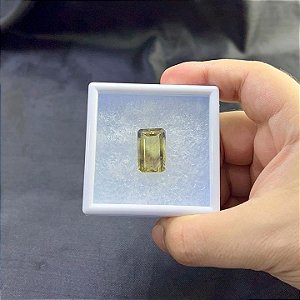 Green Gold Facetado Retangular 12,8 x 10 mm