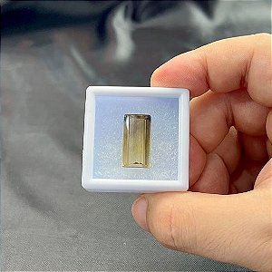 Green Gold Facetado Retangular 10,7 X 20,7 mm