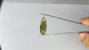 Rutilo Verde Cabochão Gota 12,2 X 35,7 mm