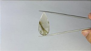 Rutilo Verde Cabochão Gota 17,6 X 37,5 mm