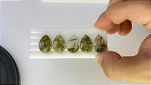 KIT 5 Pedras Rutilo Facetado Gota