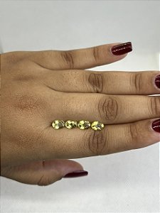 Berilo Facetado Esverdeado Oval Lote 5x7mm